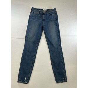 Paige Women's Blue Jeans Size 29 Tapered Leg Mid Rise Distressed